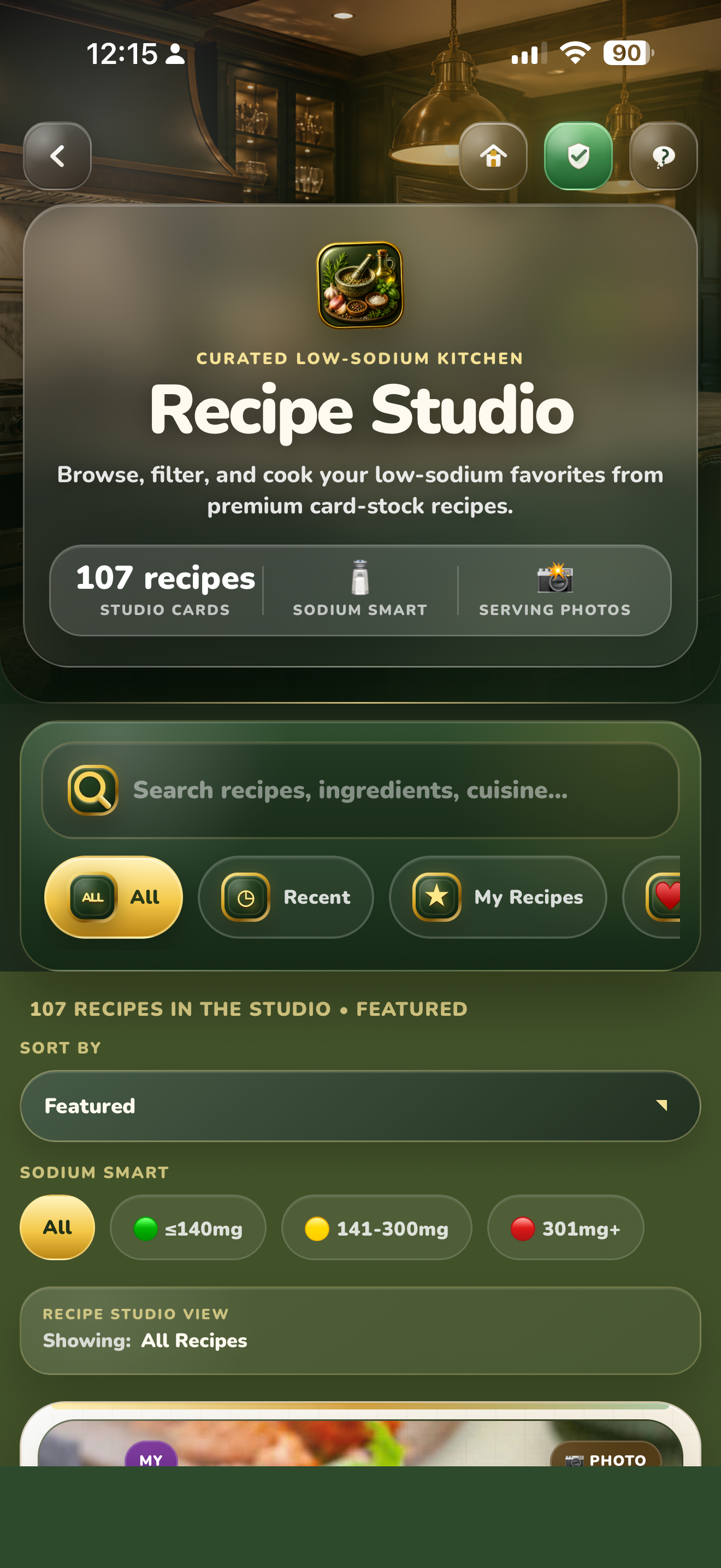 SodiYUMMY!™ Recipe Studio iPhone screen